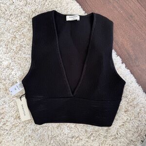 Babaton Sculpt Knit Deep V Tank